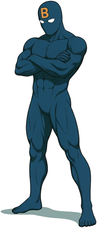 Captain Body mit verschränkten Armen